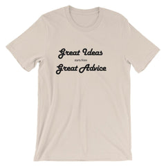 Great Ideas starts from Great Advice Short-Sleeve Unisex T-Shirt-Chester PARC