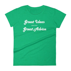 Great Ideas starts from Great Advice Women's short sleeve t-shirt-Chester PARC