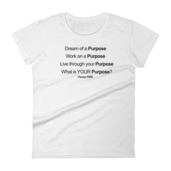 Purpose Women's short sleeve t-shirt in White-Chester PARC